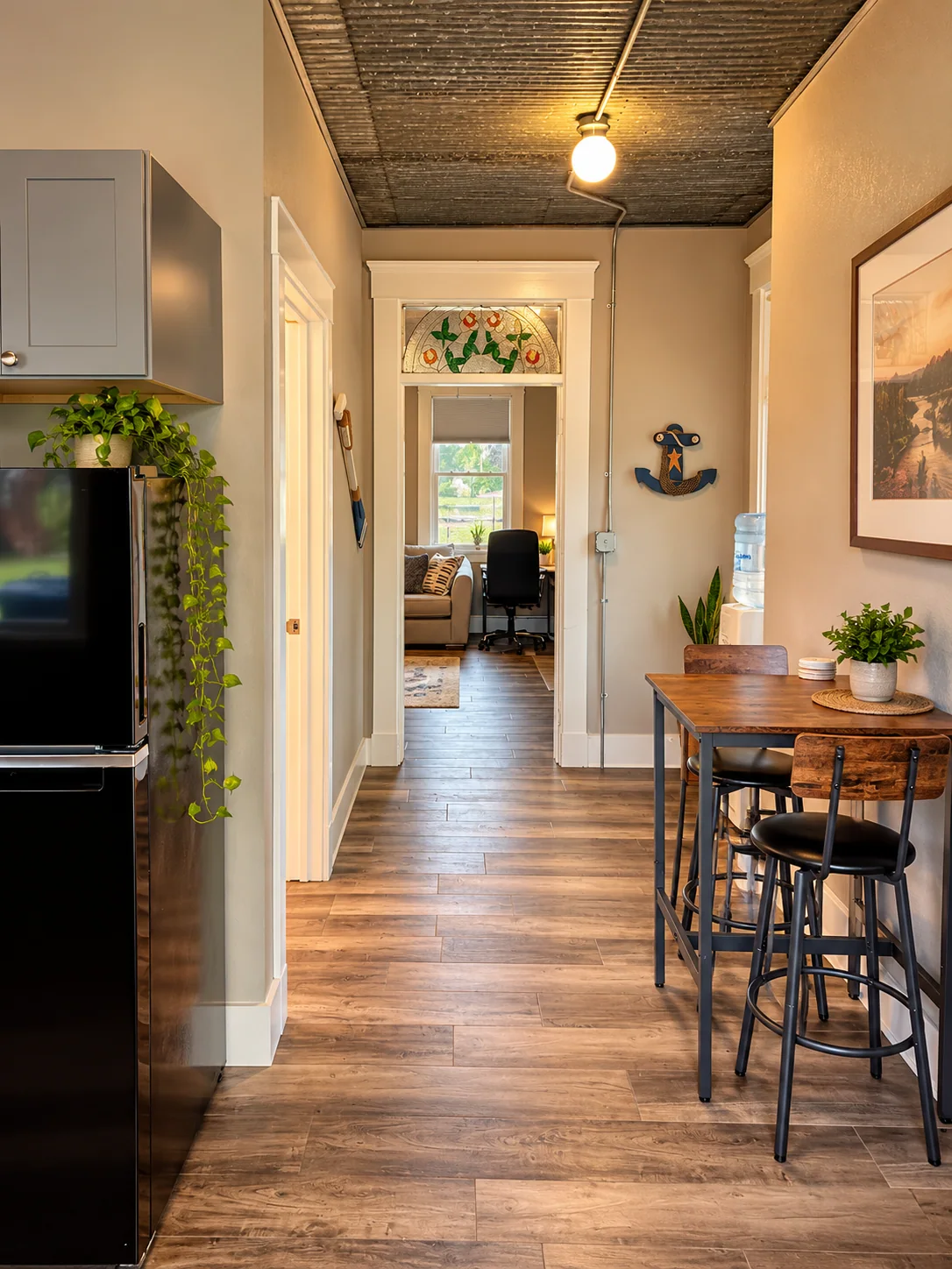 Hallway and dining nook, enhanced image